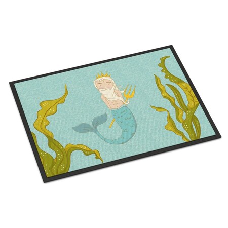 Carolines Treasures Neptune Merman Indoor or Outdoor Mat - 18 x 27 in. BB8542MAT